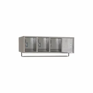 LYON DD5991CRPC Box Locker, 45 Inch x 18 Inch x 78 in, 1 Tiers, 4 Units Wide, Clearview, Padlock Hasp | CR9YAC 55XN23