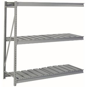 LYON DD67505R Bulk Storage Rack Add On, Ribbed Deck, 3 Level, 96 x 48 x 60 Inch, Steel, Gray | CE7ZYF