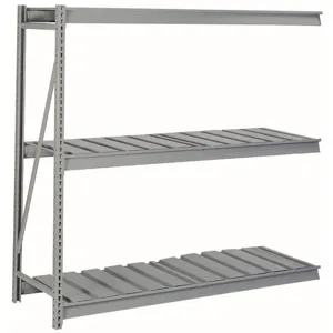 LYON DD67221R Bulk Storage Rack Add On, Ribbed Deck, 3 Level, 60 x 24 x 84 Inch, Steel, Gray | CE7ZUF