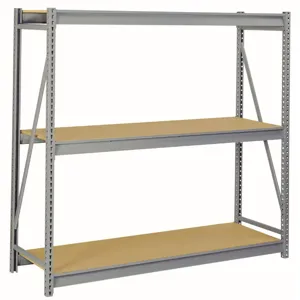 LYON DD67325SP Bulk Storage Rack, Particle Board, 3 Level, Size 72 x 48 x 84 Inch, Steel, Gray | CE7ZWX