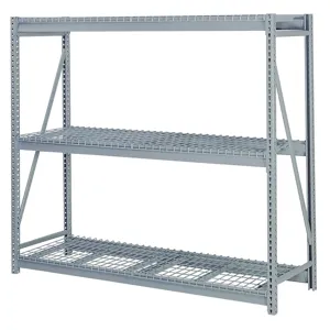 LYON DD67203SW Bulk Storage Rack, Wire Deck, 3 Level, Size 60 x 36 x 60 Inch, Steel, Gray | CE7ZTM