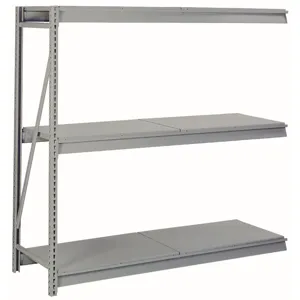 LYON DD67301D Bulk Storage Rack Add On, Solid Deck, 3 Level, 72 x 24 x 60 Inch, Steel, Gray | CE7ZUY