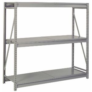 LYON DD67225SR Bulk Storage Rack, Ribbed Deck, 3 Level, Size 60 x 48 x 84 Inch, Steel, Gray | CE7ZUR