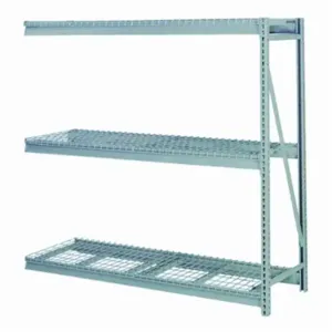 LYON DD67205W Bulk Storage Rack Add On, Wire Deck, 3 Level, 60 x 48 x 60 Inch, Steel, Gray | CE7ZTZ