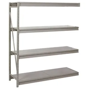 LYON DD67233D Bulk Storage Rack Add On, Solid Deck, 4 Level, 60 x 36 x 96 Inch, Steel, Gray | CE7ZUT