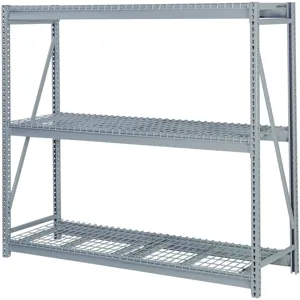 LYON DD67301SW Bulk Storage Rack, Wire Deck, 3 Level, Size 72 x 24 x 60 Inch, Steel, Gray | CE7ZVF