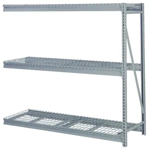 LYON DD67301W Bulk Storage Rack Add On, Wire Deck, 3 Level, 72 x 24 x 60 Inch, Gray | CE7ZVG