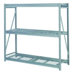 LYON DD67501SW Bulk Storage Rack, Wire Deck, 3 Level, Size 96 x 24 x 60 Inch, Steel, Gray | CE7ZXP