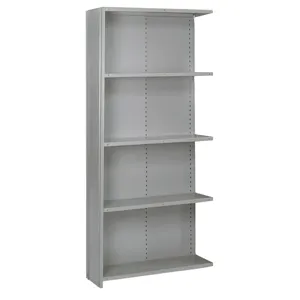 LYON DD8037M Add On Shelving, Close, 5 Shelf, Capacity 600 Lbs, 36 x 12 x 84 Inch, Steel | CE8AAP