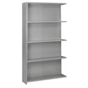 LYON DD8336X Add On Shelving, Close, 5 Shelf, Capacity 750 Lbs, 48 x 24 x 84 Inch, Steel | CE8AAZ