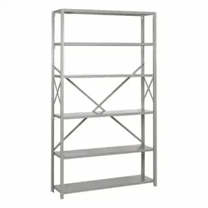 LYON DD8346SX Steel, Clip Adjustable Shelving, Starter, Heavy-Duty, 48 Inch x 12 Inch | CR9YXU 60PP89