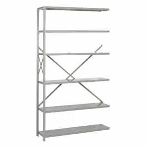 LYON DD8346X Steel, Clip Adjustable Shelving, Add-On, Heavy-Duty, 48 Inch x 12 Inch | CR9YXE 60PP88