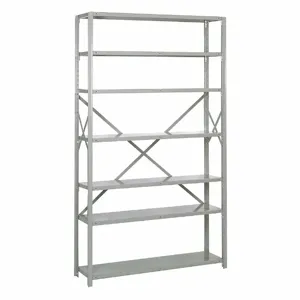 LYON DD8396SX Steel, Clip Adjustable Shelving, Starter, Heavy-Duty, 48 Inch x 12 Inch | CR9YXV 60PP93