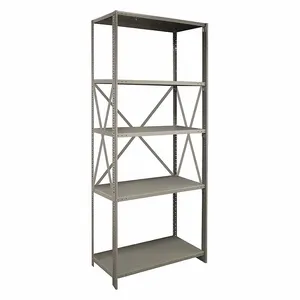 LYON DDJDP3007 Metal Shelving, 36 x 12 Inch SIze, 85 Inch Overall Height, 5 Shelves, Solid Shelf | CR9YJK 55XH02