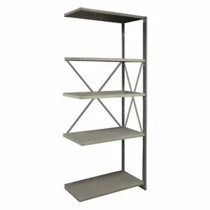 LYON DDJDP3011 Metal Shelving, 36 x 18 Inch Size, 85 Inch Overall Height, 5 Shelves, Solid Shelf | CR9YJN 55XH05