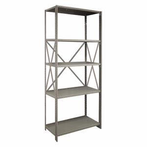 LYON DDJDP3109 Metal Shelving, 48 Inch x 24 in, 85 Inch Overall Height, 5 Shelves, Solid Shelf | CR9YKG 55XH12