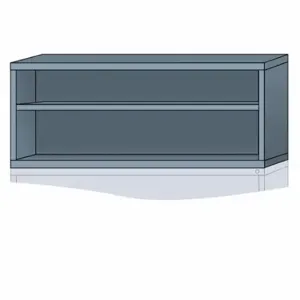 LYON DDN27603010500N Modular Shelf Cabinet, 59 3/4 Inch Size x 28 1/4 Inch Size x 25 in, 2 Fixed Shelves, Frame | CR9YBX 55XL83