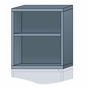 LYON DDN35303010500N Modular Shelf Cabinet, 30 Inch Size x 28 1/4 Inch Size x 31 in, 2 Fixed Shelves, Frame | CR9YBU 55XL81