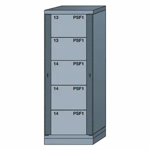 LYON DDN6822300WPNI Gear Locker, 59-1/4 Inch Overall Height, Gray | CF2BUR 55YC36