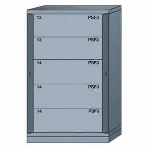 LYON DDN6836300WPNI Gear Locker, 59-1/4 Inch Overall Height, Gray | CF2BUU 55YC38