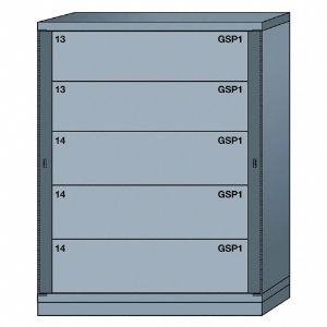 LYON DDN6845300WPNI Gear Locker, 59-1/4 Zoll Gesamthöhe, Grau | CF2BUP 55YC34