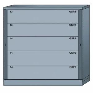 LYON DDN6860300WPNI Gear Locker, 59-1/4 Inch Overall Height, Gray | CF2BUQ 55YC35