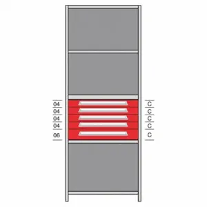 LYON DHJ115005 Shelf, 36 Inch x 18 Inch Size, 84 Inch Height, 5 Shelves, 500 Lb Load Capacity Per Shelf | CR9YVU 55XM41