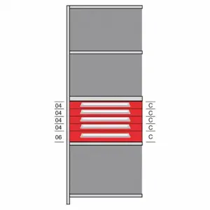 LYON DHJ115005A Shelf, 36 Inch x 18 Inch Size, 84 Inch Height, 5 Shelves, 500 Lb Load Capacity Per Shelf | CR9YVT 55XM49