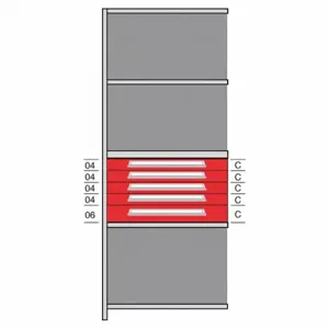 LYON DHJ115006A Shelf, 36 Inch x 24 Inch Size, 84 Inch Height, 5 Shelves, 500 Lb Load Capacity Per Shelf | CR9YWC 55XM50