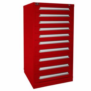 LYON HHM6830301009IL Modular Drawer Cabinet, 30 Inch Size x 28 1/4 Inch Size x 59 1/4 in, 10 Drawers, Red | CR9YLV 55VU26