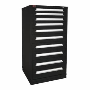 LYON KKM683030000CIL Modular Drawer Cabinet, 30 x 28 1/4 x 59 1/4 Inch Size, 10 Drawers, Black, Steel, Multiple | CR9YMK 55XL62