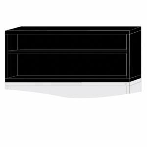 LYON KKN27603010500N Modular Shelf Cabinet, 59 3/4 Inch Size x 28 1/4 Inch Size x 25 in, 2 Fixed Shelves, Frame | CR9YCJ 55XL95