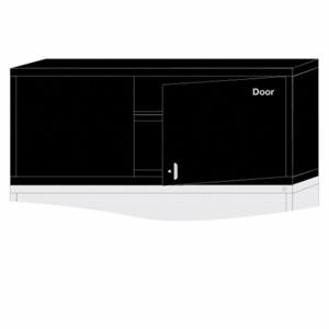 LYON KKN27603010550L Modular Shelf Cabinet, 59 3/4 Inch Size x 28 1/4 Inch Size x 25 in, 2 Fixed Shelves, Frame | CR9YBW 55XL96