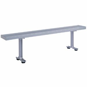 LYON NF5824 Locker Room Bench, 6 ft x 9 1/2 Inch x 17 in, Aluminum, Gray, Anodized | CR9YEV 8AFH8