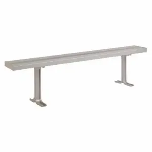 LYON NF5825 Locker Room Bench, 8 ft x 9 1/2 Inch x 17 in, Aluminum, Gray, Anodized | CR9YEW 9DJ14