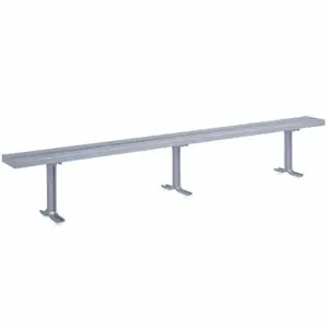 LYON NF5827 Locker Room Bench, 10 ft x 9 1/2 Inch x 17 in, Aluminum, Gray, Anodized | CR9YEU 8RG31