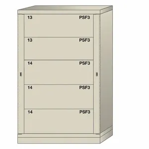 LYON PPN6836300WPNI Gear Locker, 59-1/4 Inch Overall Height, Beige | CF2BVE 55YC52