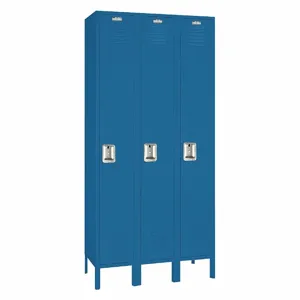 LYON X6C50123 Wardrobe Locker, 36 Inch x 15 Inch x 66 Inch, Louvered, 1 Tiers, 3 Units Wide | CR9ZFA 55XX58