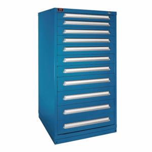 LYON X6M683030000FIL Modular Drawer Cabinet, 30 Inch Size x 28 1/4 Inch Size x 59 1/4 in, 11 Drawers, Blue | CR9YLW 55XL53