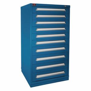LYON X6M6830301009IL Modular Drawer Cabinet, 30 Inch Size x 28 1/4 Inch Size x 59 1/4 in, 10 Drawers, Blue | CR9YLT 55XL55