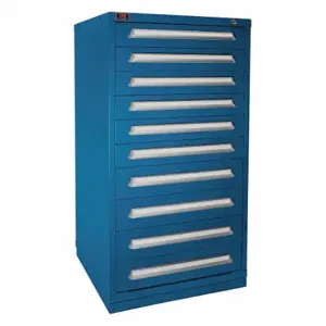 LYON X6M6830301009IL Modular Drawer Cabinet, 30 Inch Size x 28 1/4 Inch Size x 59 1/4 in, 10 Drawers, Blue | CR9YLT 55XL55