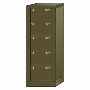 LYON XJN6822300WPNI Gear Locker, 59-1/4 Inch Overall Height, Green | CF2BUL 55YC57