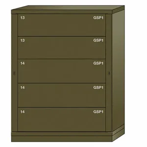 LYON XJN6845300WPNI Gear Locker, 59-1/4 Inch Overall Height, Green | CF2BUJ 55YC55