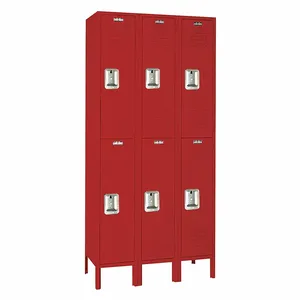 LYON YFC52023I Wardrobe Locker, 36 x 12 x 78 Inch Size, Louvered, 2 Tiers, 3 Units Wide | CR9ZEZ 55XZ80