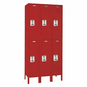 LYON YFC52423SU Wardrobe Locker, 36 x 12 x 66 Inch Size, Louvered, 2 Tiers, 3 Units Wide | CR9ZEA 55XZ77