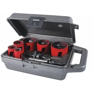 M. K. MORSE MHS02E 8-Piece Hole Saw Kit for Metal, Range of Saw Sizes 7/8 Inch to 2-1/2 Inch | CD2FVF 53WM39