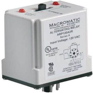 MACROMATIC ARP012A3R Alternating Relay DPDT Cross-Wired, 12V AC/DC, 10A | CD6XLJ