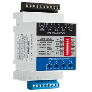 MACROMATIC ISDUM4 Intrinsically Safe Relay, 4 Channel, 102-132V AC and 10-125V DC, 5A | CH6GRR