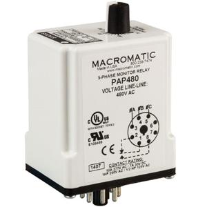 MACROMATIC PAP400 Voltage Sensing Relay, 400VAC, 10A | CD6XMT