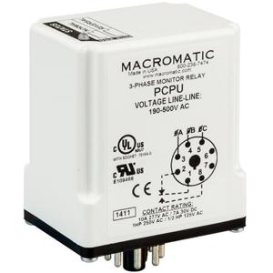 MACROMATIC PCP575 Voltage Sensing Relay, 460-600VAC, 10A | CD6XMV